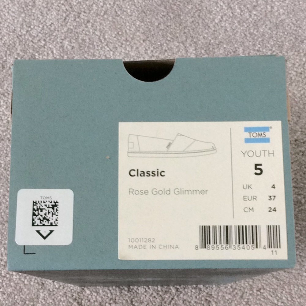 Toms Rose Gold Glitter 5Y